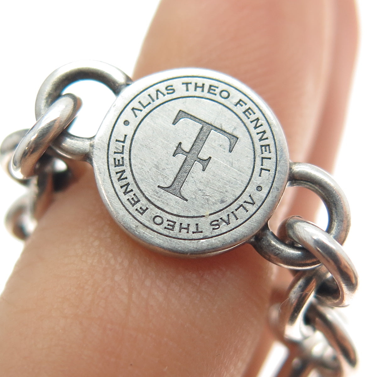 Theo Fennell 925 Sterling Silver Vintage London Bat Oxidized Bracelet 8.25"