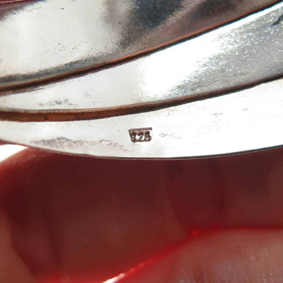 925 Sterling Silver Vintage Modernist Crisscrossed Adjustable Cuff Bracelet 7.5"