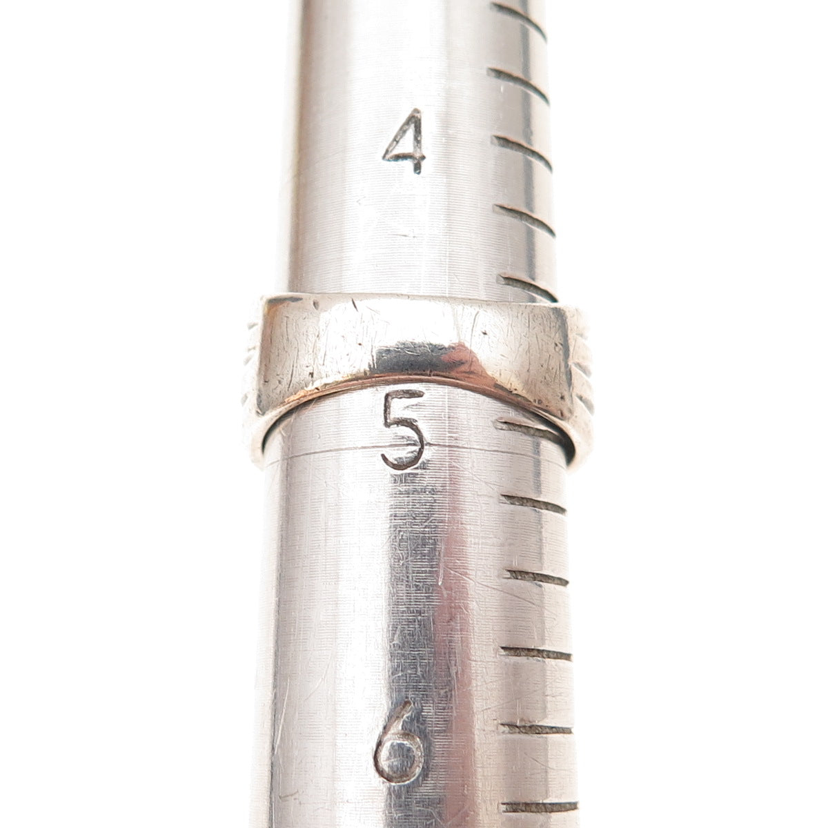 Boma 925 Sterling Silver Vintage Modernist 4-Row Oxidized Ring Size 5