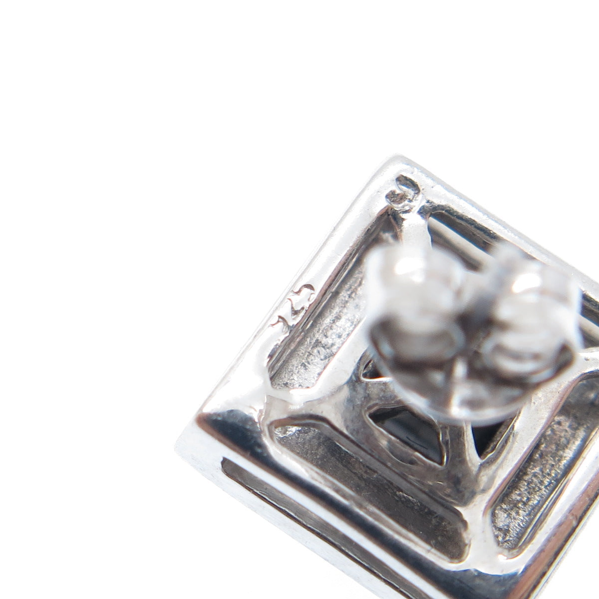 925 Sterling Silver Real Hematite Dotted Stud Earrings