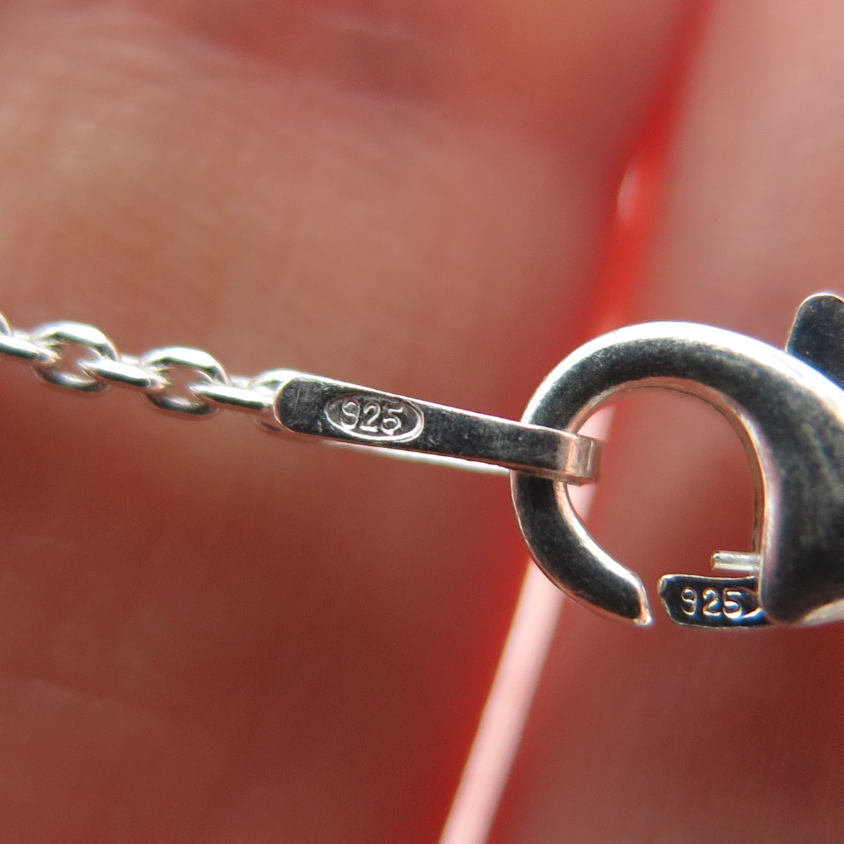 925 Sterling Silver Italy Diamond-Cut Bead Station Cable Anklet / Bracelet 9.75"