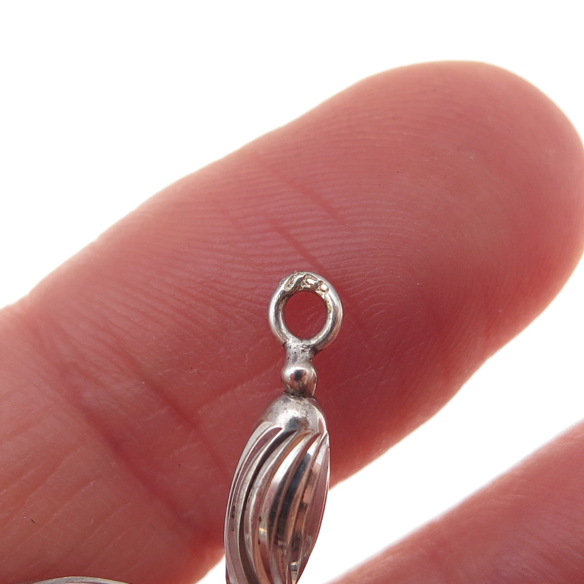 925 Sterling Silver Cross Beaded Charm Pendant