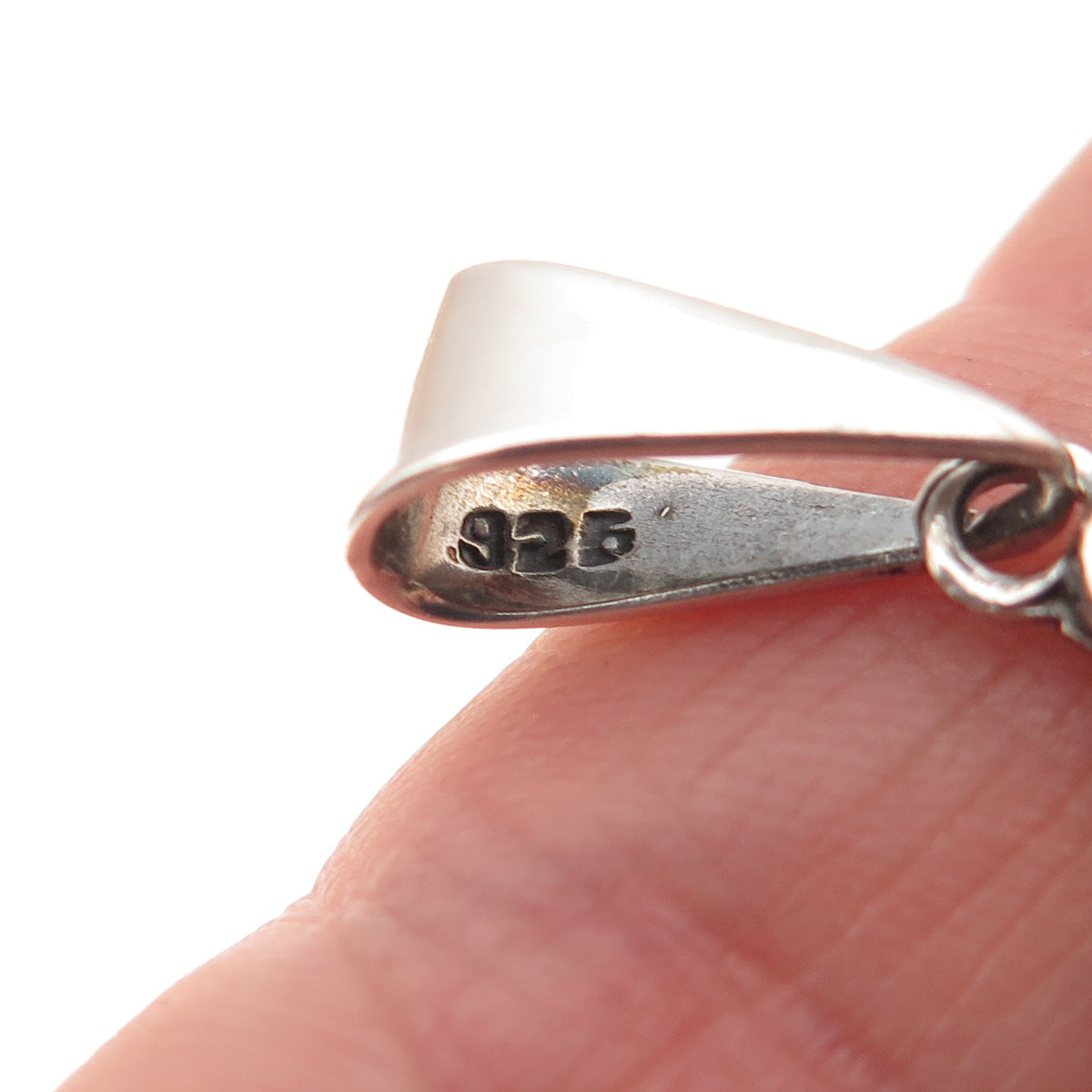 925 Sterling Silver Vintage Mexico Modernist Cross Oxidized Charm Pendant