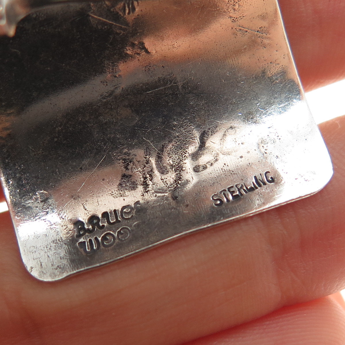 Bruce Wood Navajo Old Pawn Sterling Silver Vintage Southwestern Tribal Pendant