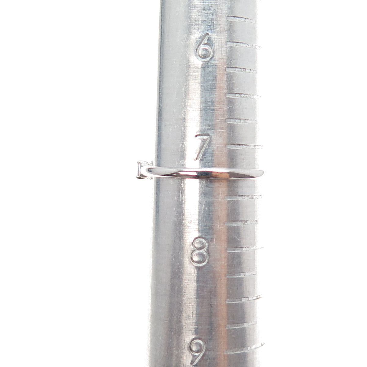 925 Sterling Silver Lab-Created Ruby Half Eternity Band Ring Size 7.25