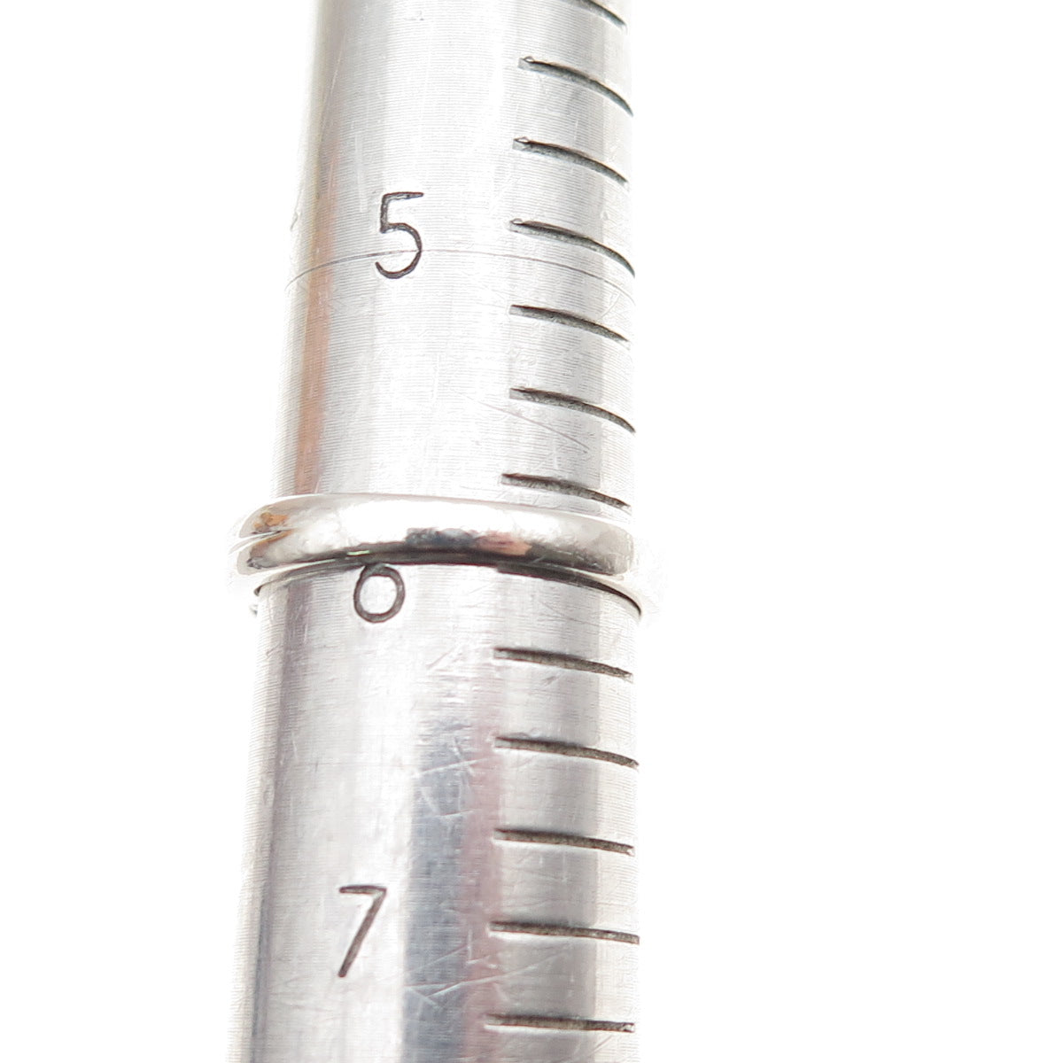 925 Sterling Silver Round-Cut C Z Wedding Ring Size 6