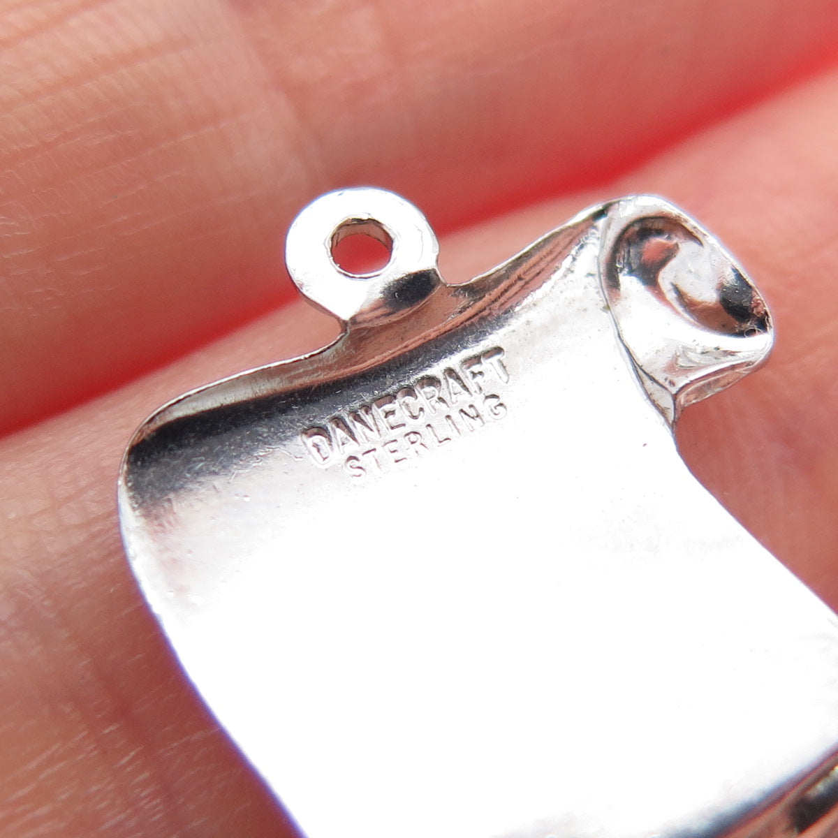 DANECRAFT 925 Sterling Silver Vintage Enamel Diploma Minimalist Charm Pendant