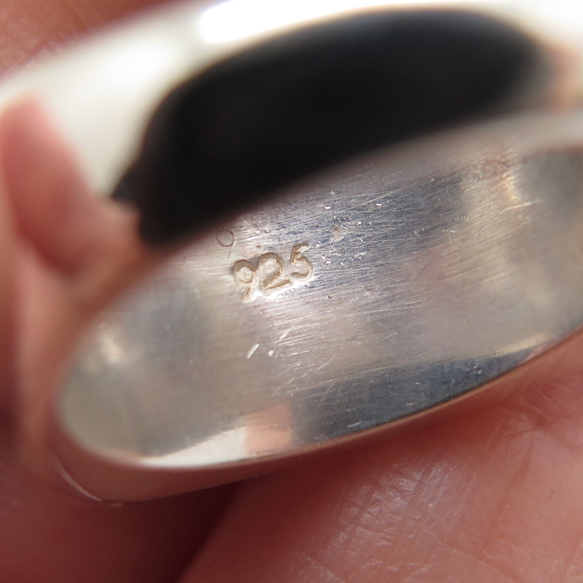 925 Sterling Silver Vintage Real Gold Pearl Modernist Ring Size 6.25