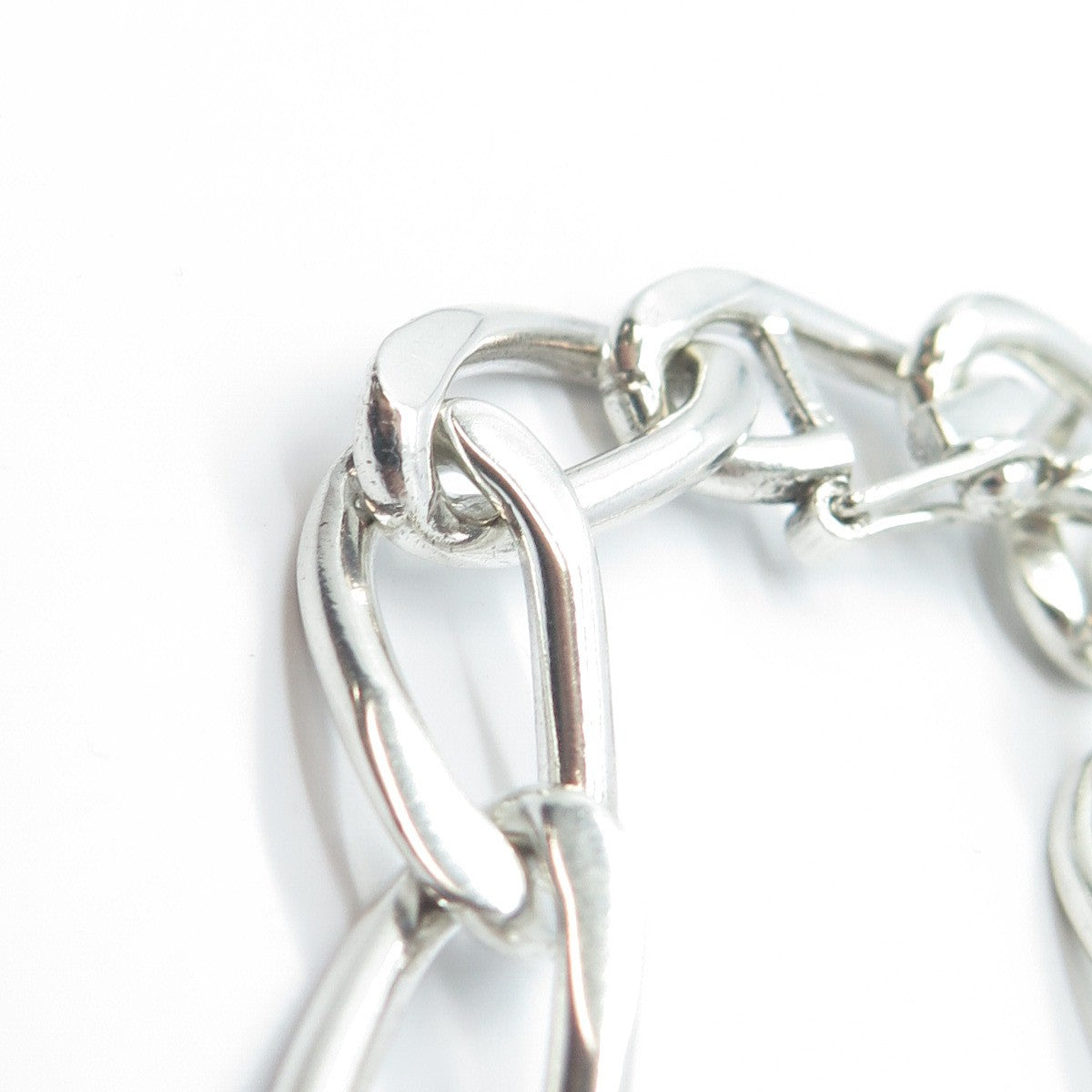 925 Sterling Silver Vintage Mexico Curb Link Bracelet 7"