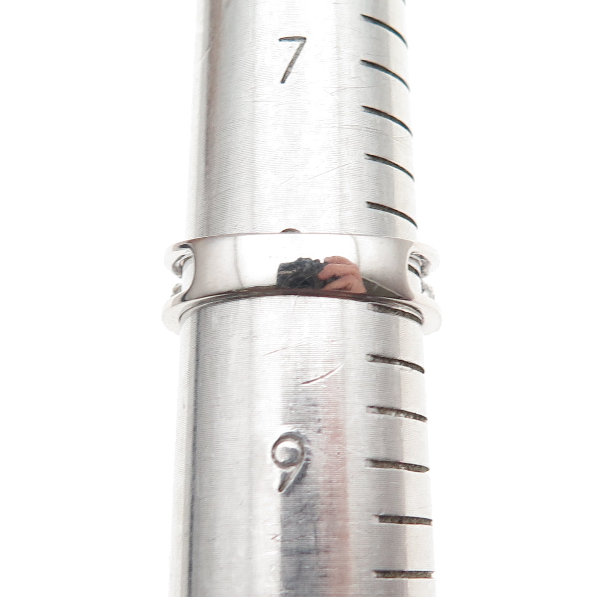 925 Sterling Silver Round-Cut C Z Band Ring Size 8.25
