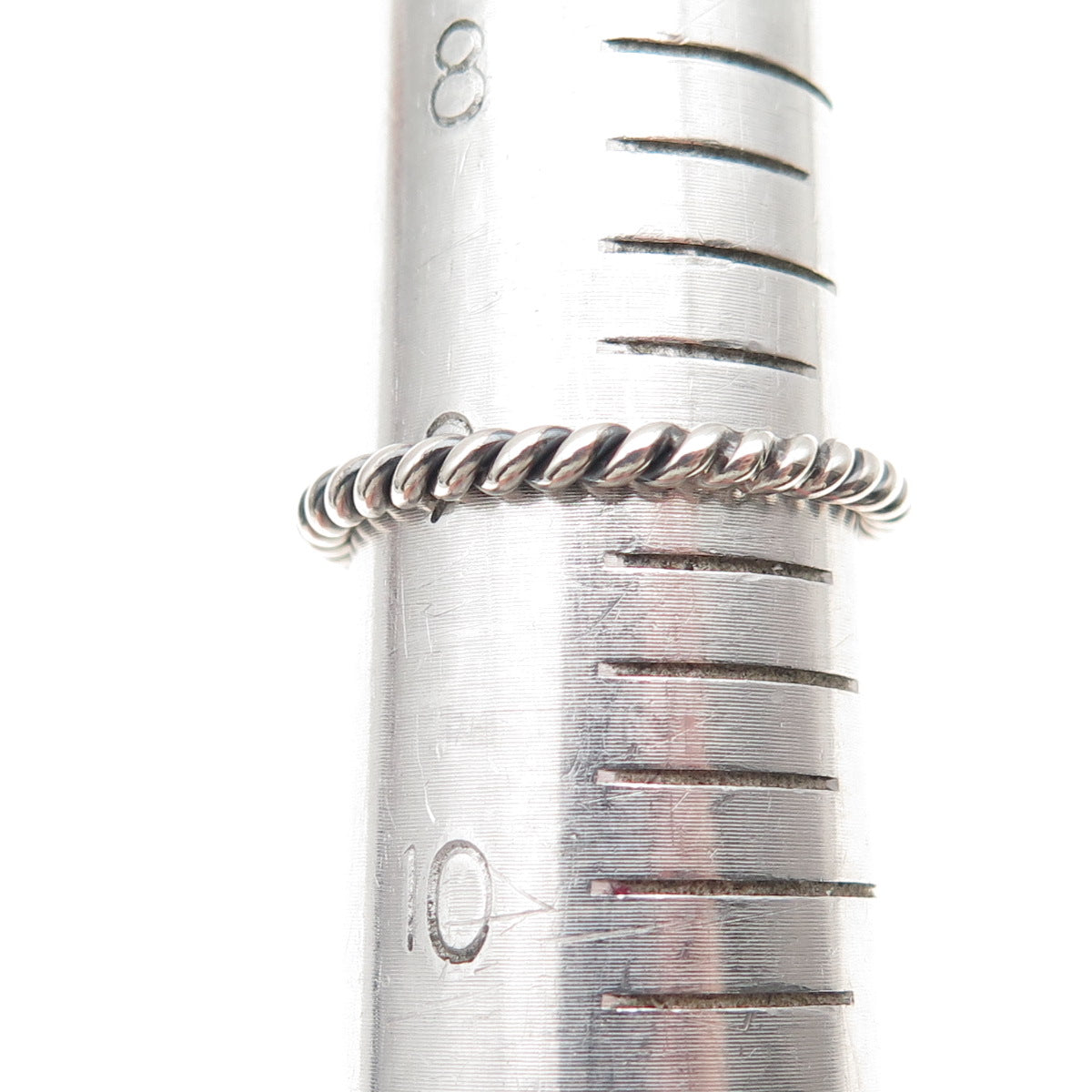 925 Sterling Silver Vintage Twisted Stackable Band Ring Size 9
