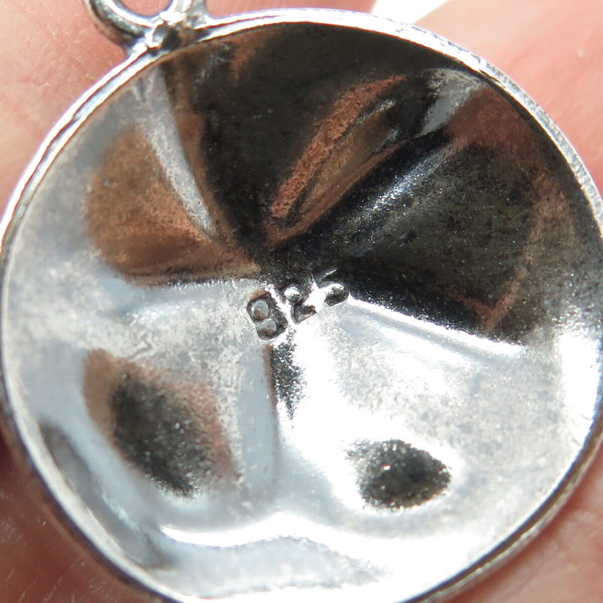 925 Sterling Silver Vintage Sand Dollar Oxidized Pendant