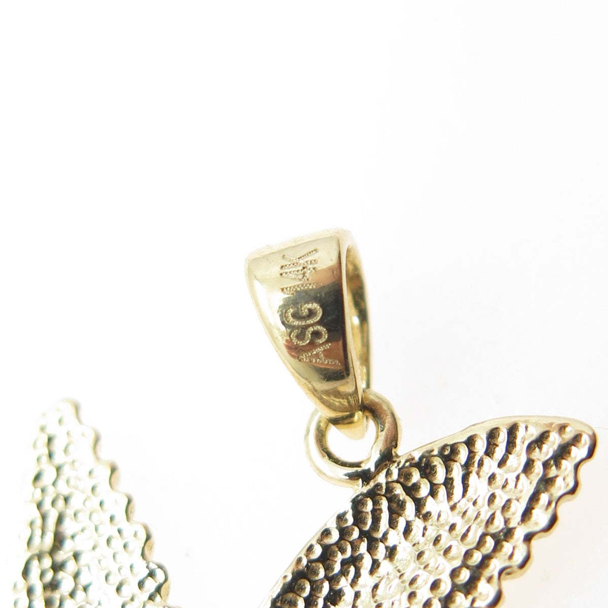 14K Yellow Gold Eagle Bird Minimalist Charm Pendant