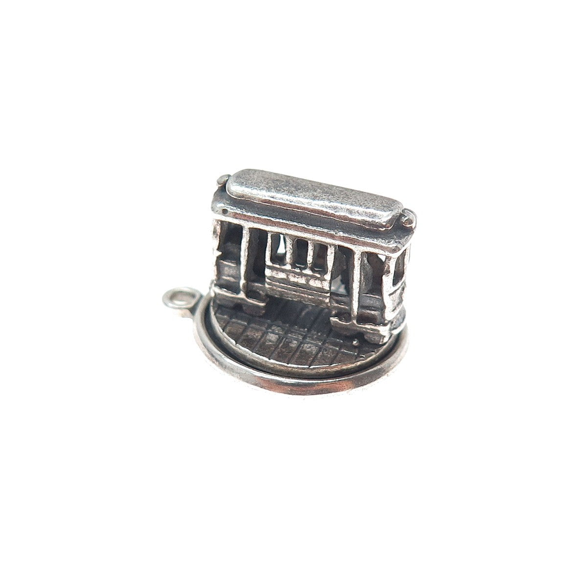 BELL TRADING POST 925 Sterling Silver Vintage SF Cable Car Mini 3D Charm Pendant