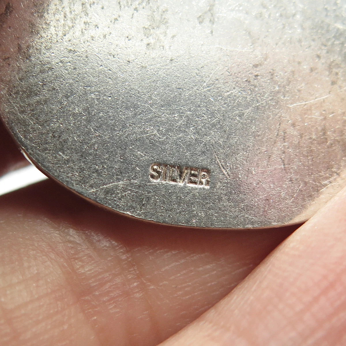 999 Fine Silver Vintage Rope Abstract Round Tag Pendant