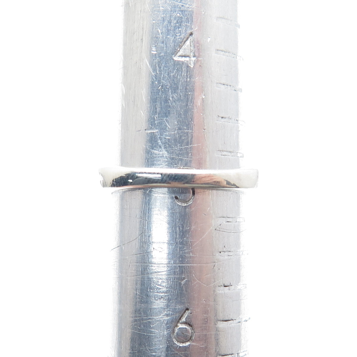 925 Sterling Silver Real Round-Cut Diamond Band Ring Size 5