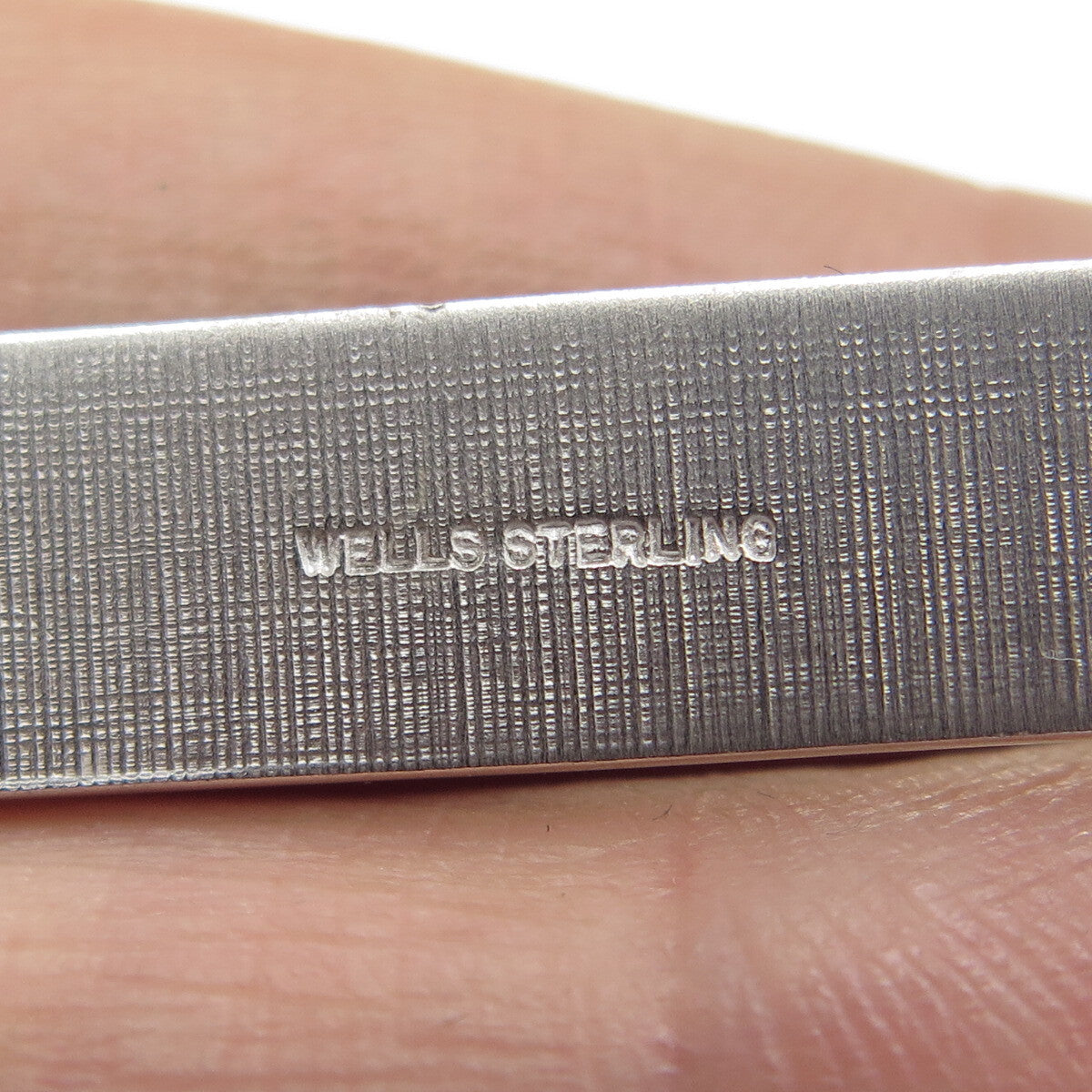 WELLS 925 Sterling Silver Vintage Bowling Tie Clip