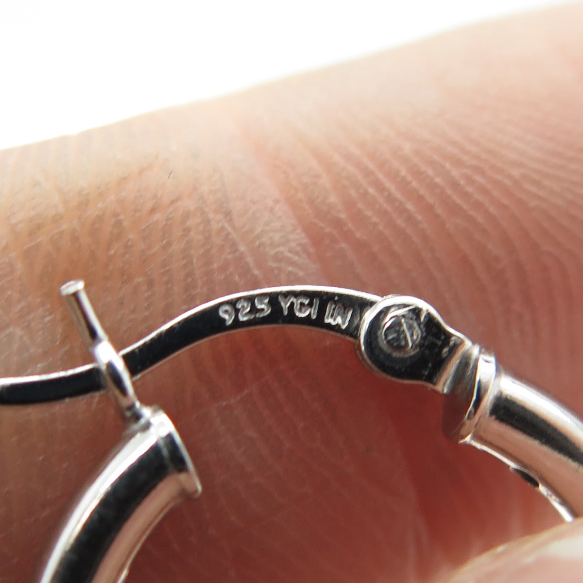 925 Sterling Silver Classic Hinged Hoop Earrings