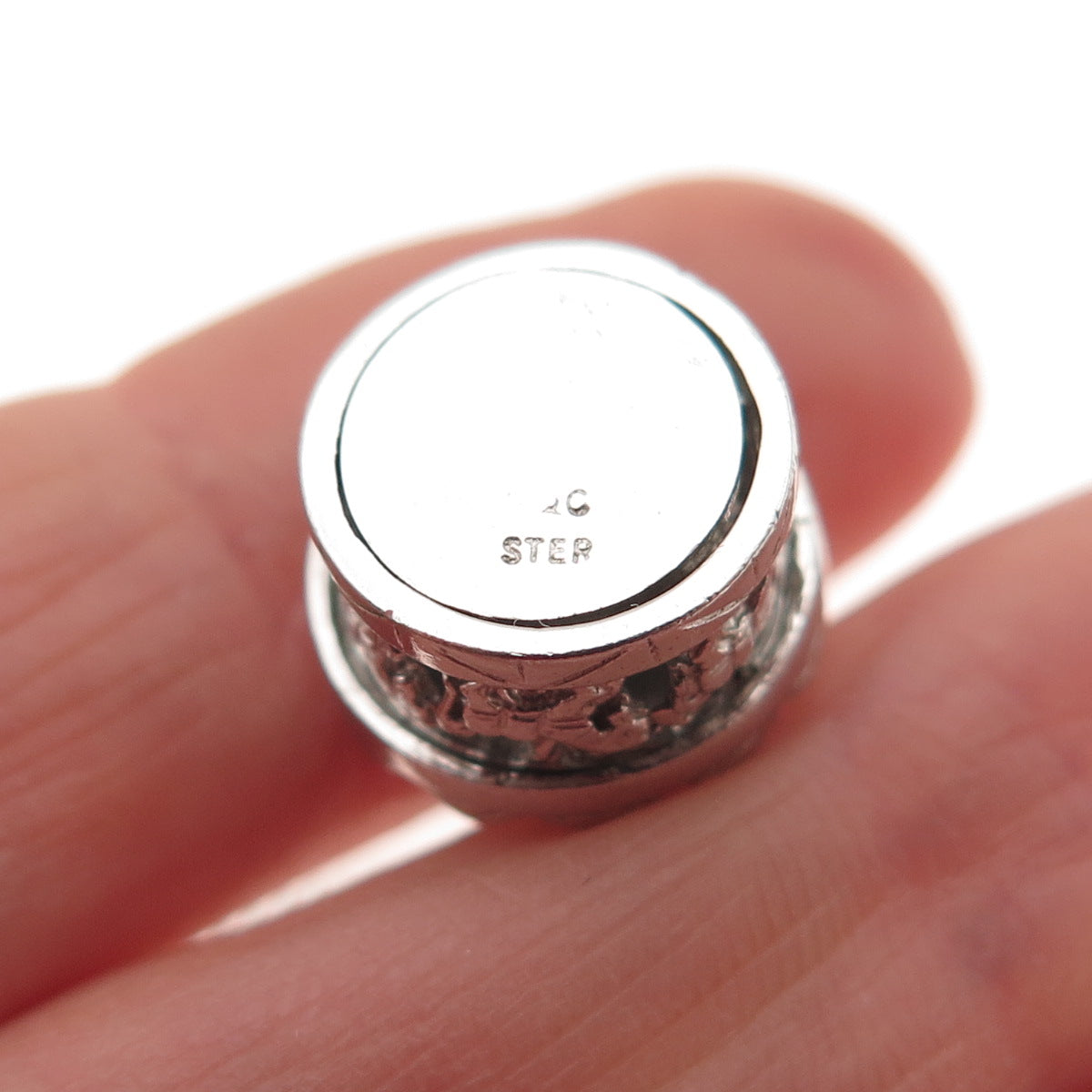 Rembrandt RQC Sterling Silver Antique Art Deco Carousel 3D Mini Charm Pendant