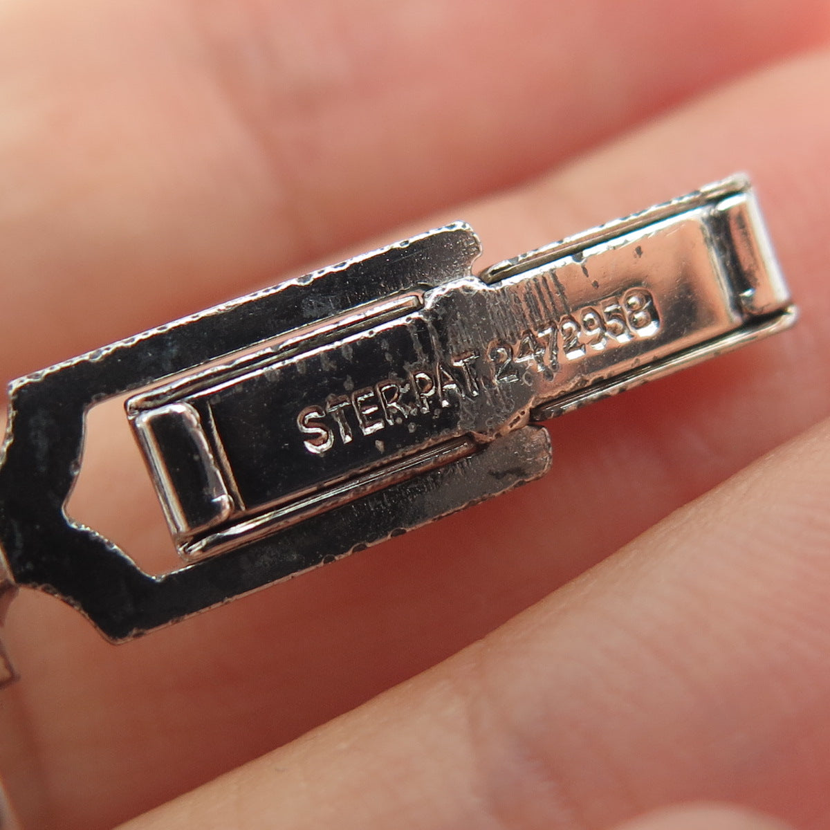 925 Sterling Silver Vintage Engraved Letter G Initial Cufflinks