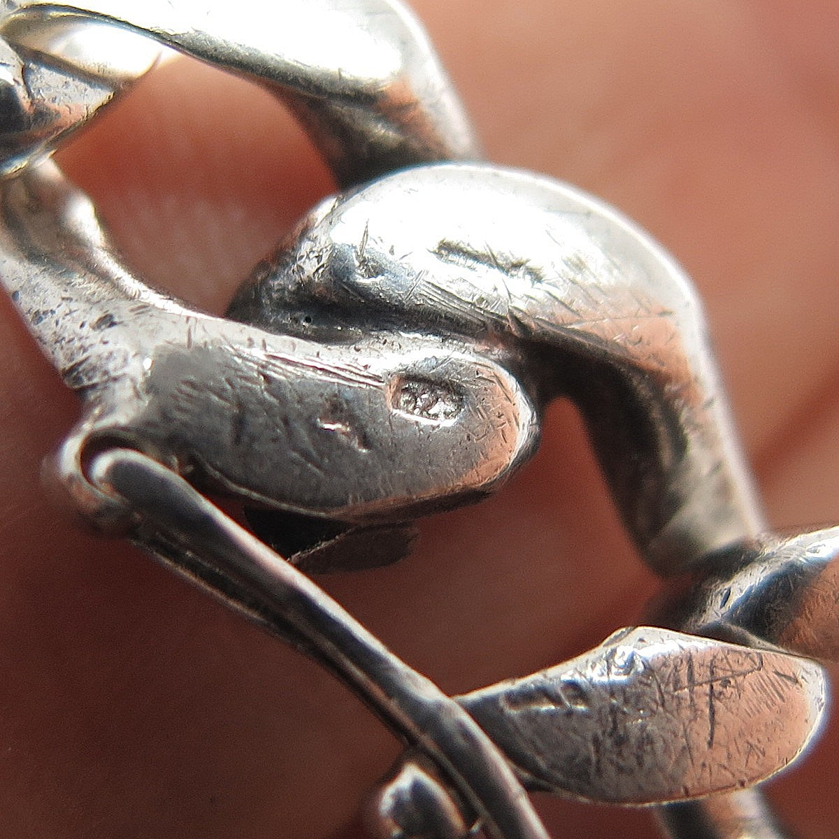 925 Sterling Silver Vintage Curb Link Bracelet 8.75"
