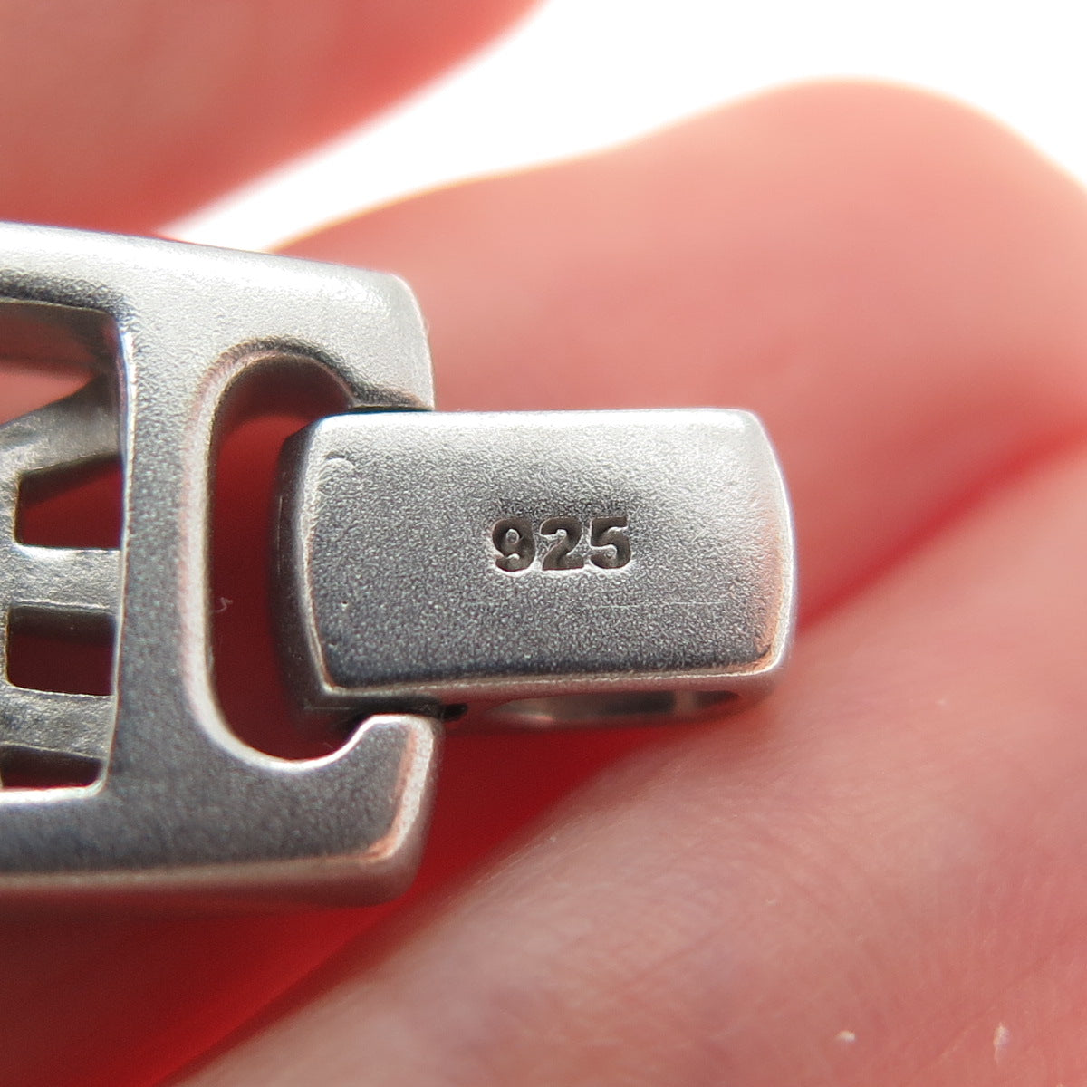 925 Sterling Silver Real Amethyst Modernist Slide Charm Pendant