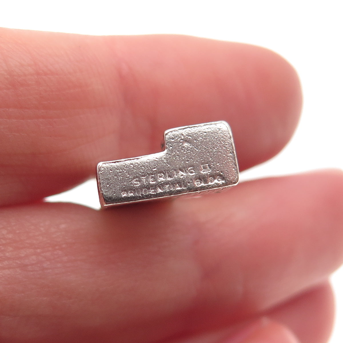 WELLS 925 Sterling Silver Vintage Prudential Tower 3D Mini Charm Pendant