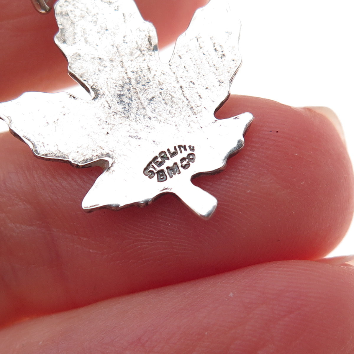 Breadner Co. Sterling Antique Art Deco Enamel Niagara Falls Maple Leaf Pendant