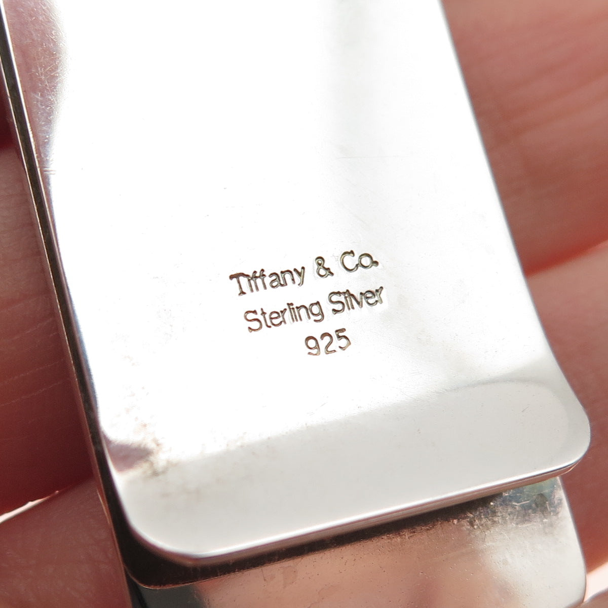 TIFFANY & CO. 925 Sterling Silver Vintage Ribbed Money Clip