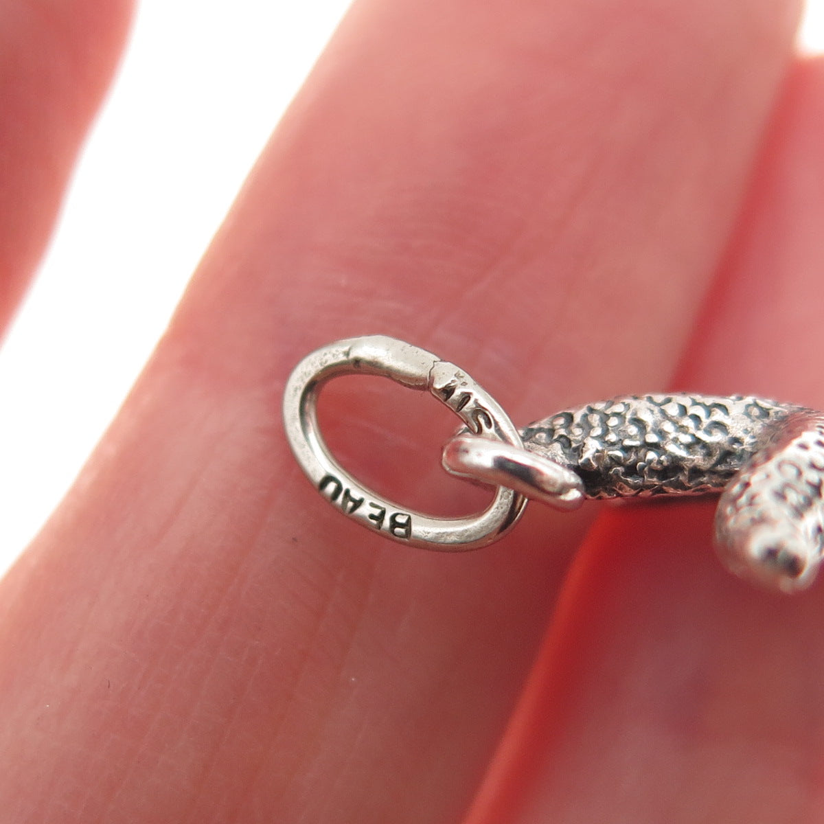 Beau 925 Sterling Silver Vintage Starfish Oxidized Mini Charm Pendant