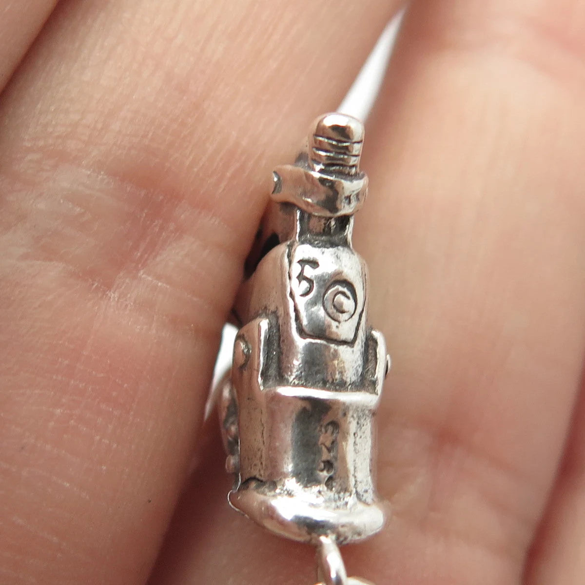 925 Sterling Silver Vintage Roller Skates Handcrafted 3D Pendant
