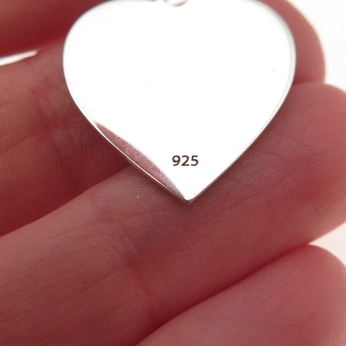 925 Sterling Silver Vintage Red Enamel Love Me, Dammit! Heart Charm Pendant