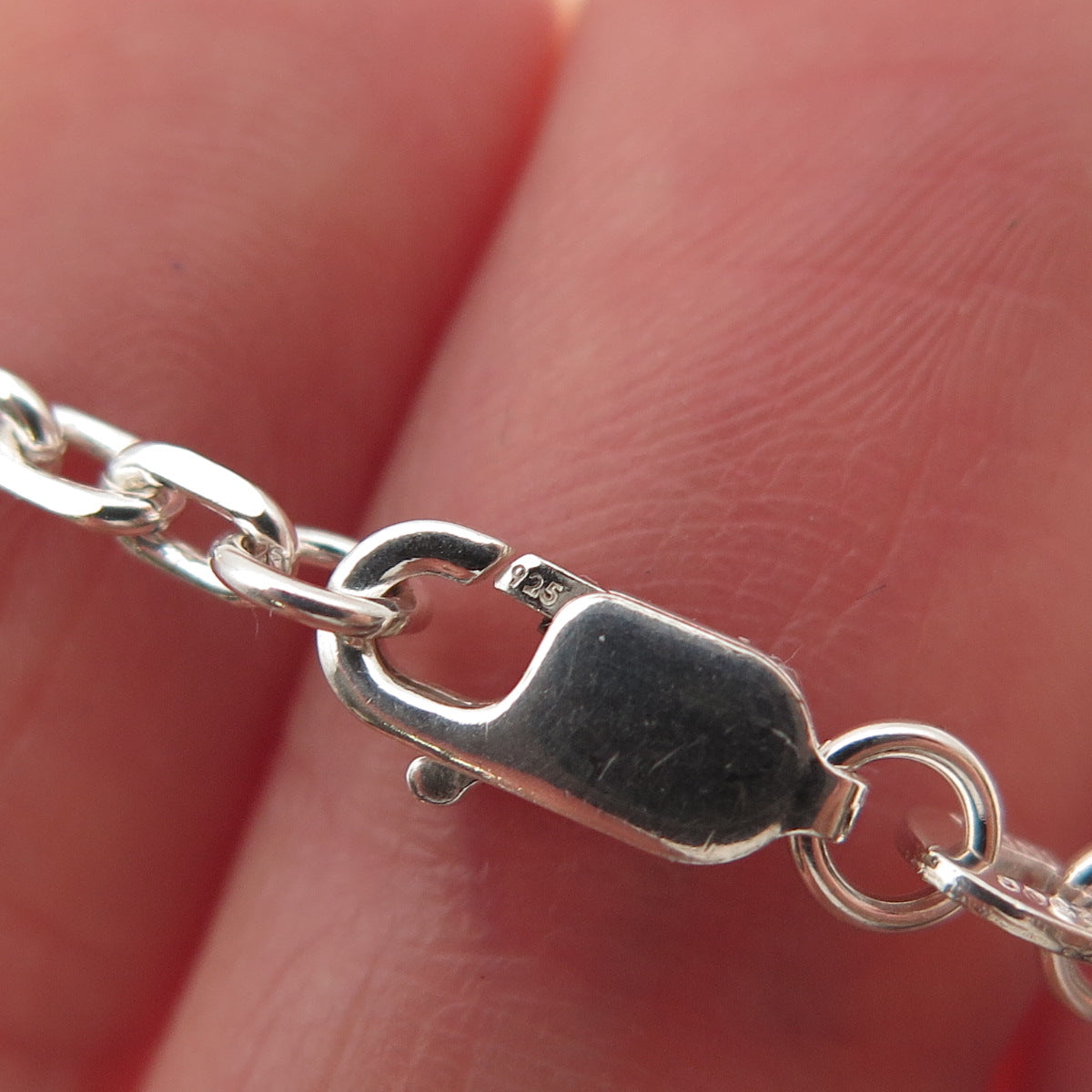 925 Sterling Silver Cable Chain Necklace 20"
