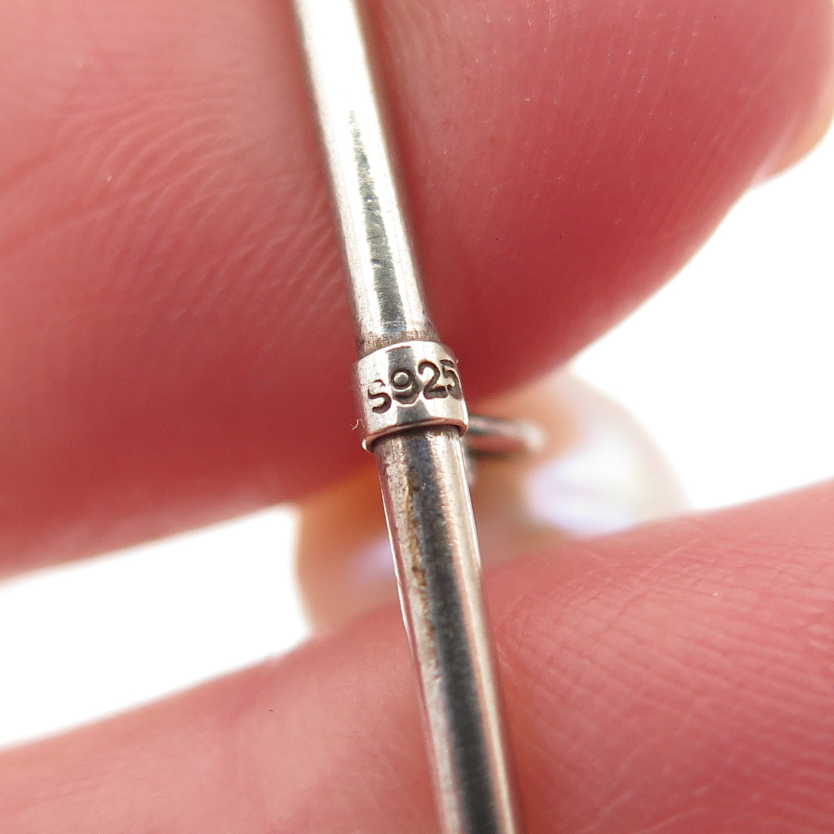 925 Sterling Silver Vintage Real Baroque Pearl & Black Onyx Beaded Necklace 18"