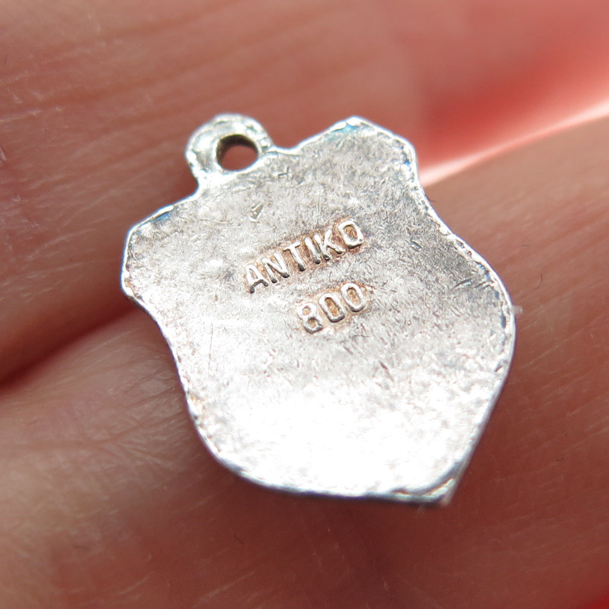 ANTIKO 800 Silver Vintage Enamel Germany Coat of Arms Minimalist Charm Pendant