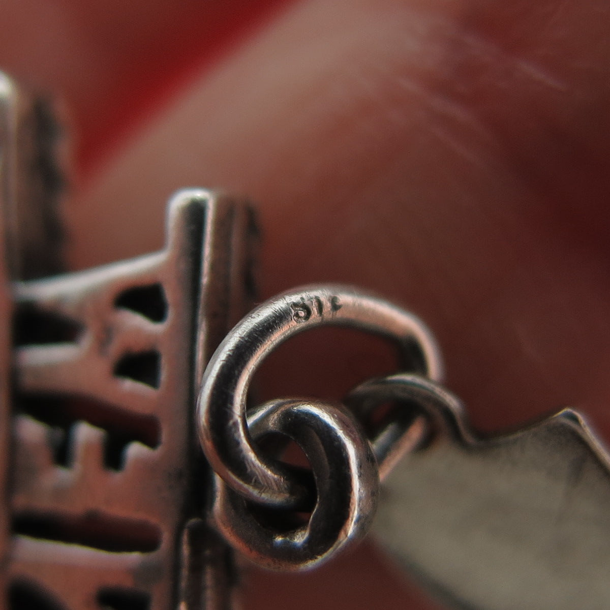 925 Sterling Silver Vintage New Mexico Oxidized Minimalist Charm Pendant