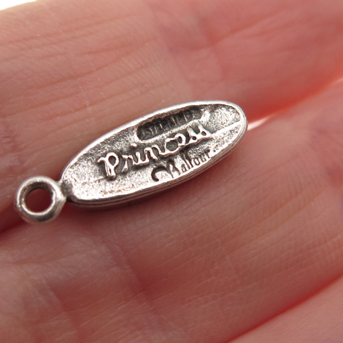 Balfour Sterling Silver Vintage Princess Attendance Phone 3D Mini Charm Pendant
