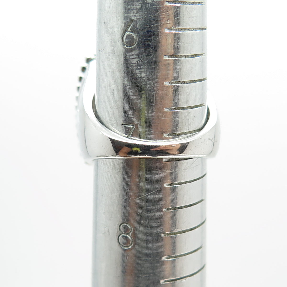 925 Sterling Silver Real Mother-of-Pearl & Citrine Seagull Sun Ring Size 7.25