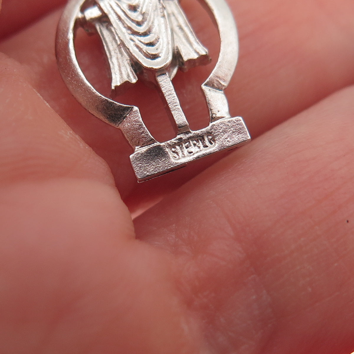 925 Sterling Silver Vintage Cross Holy Orders Mini Charm Pendant