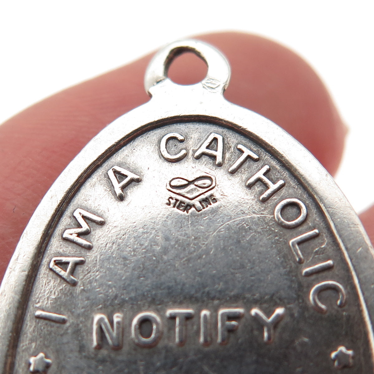 ATELIER 925 Sterling Silver Antique Art Deco St. Christopher Emergency Pendant