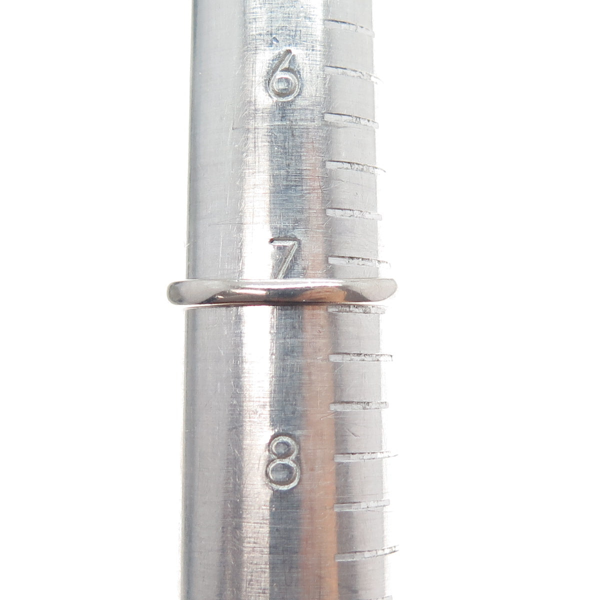 CHUCK CLEMENCY 925 Sterling Silver Vintage Real Oval-Cut Amethyst Ring Size 7.25