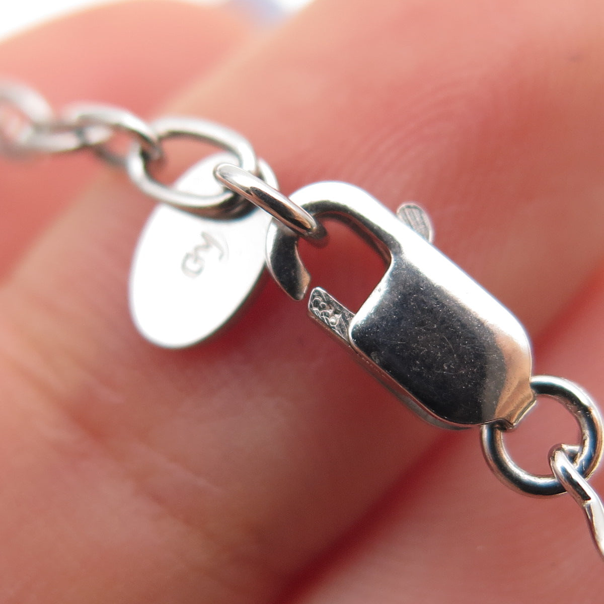 925 Sterling Silver Real Tahitian Pearl Beaded Star Chain Necklace 16-18"