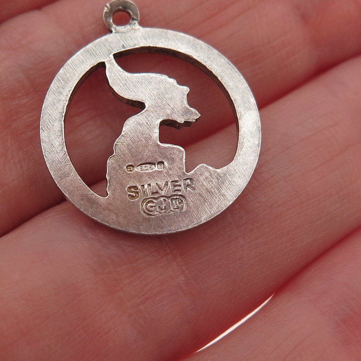 Georg Jensen 925 Sterling Silver Vintage Gnome Oxidized Mini Charm Pendant