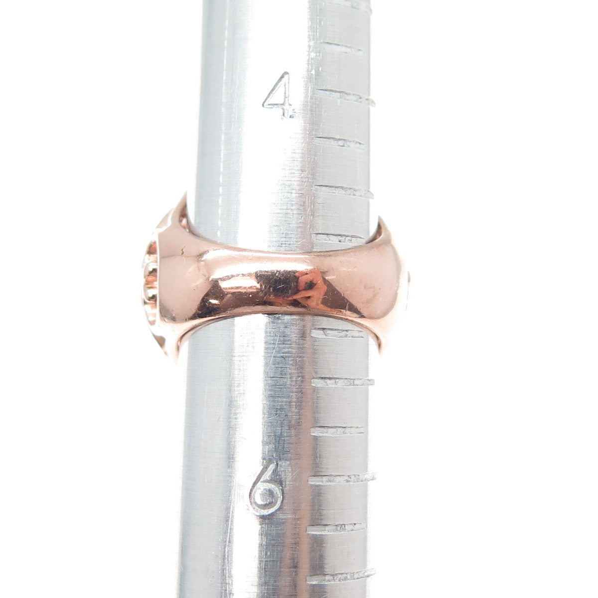 CHUCK CLEMENCY Sterling Silver Rose Gold Plated Amethyst & Topaz Ring Size 5.25