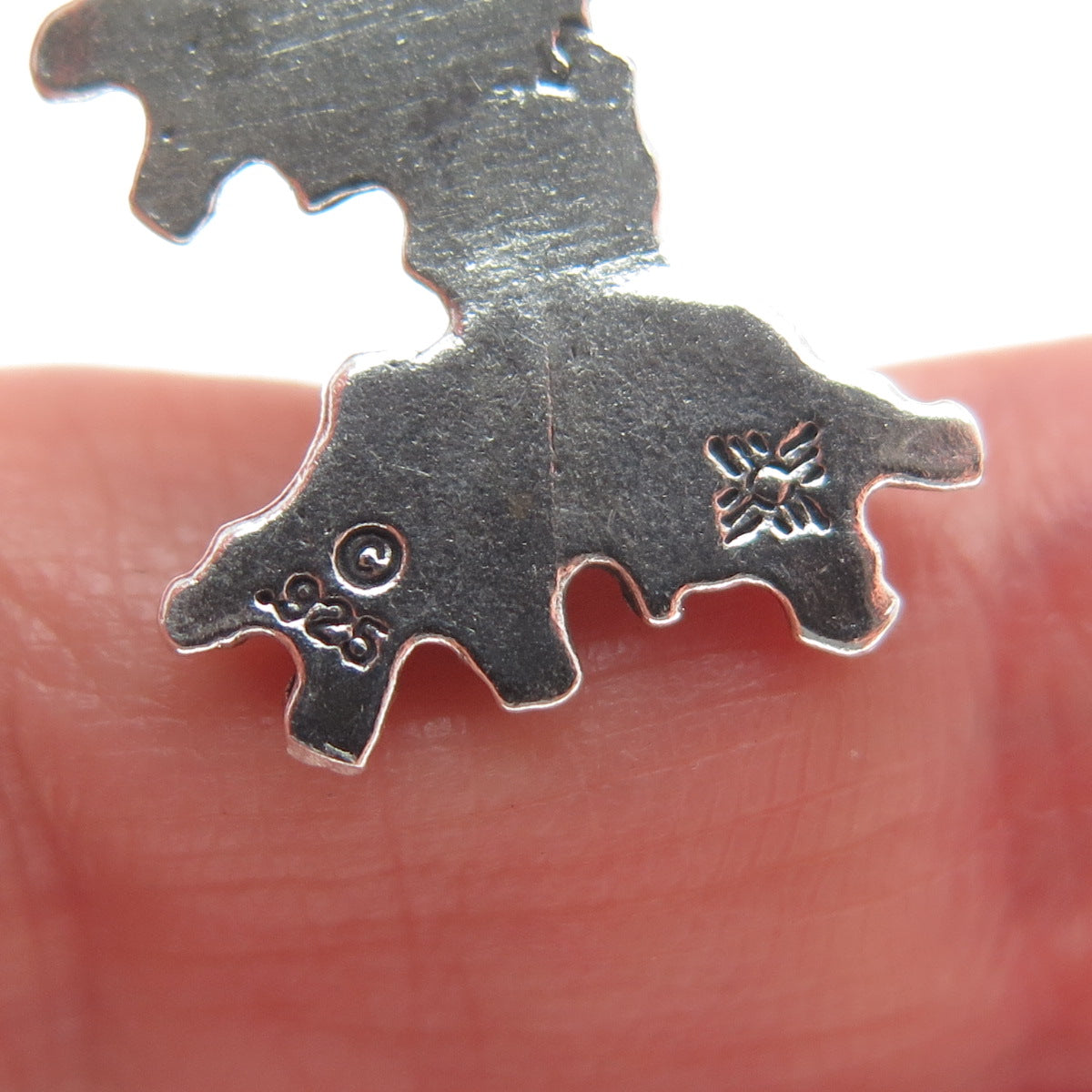 SUNWEST 925 Sterling Silver Vintage Dragon Oxidized 3D Charm Pendant