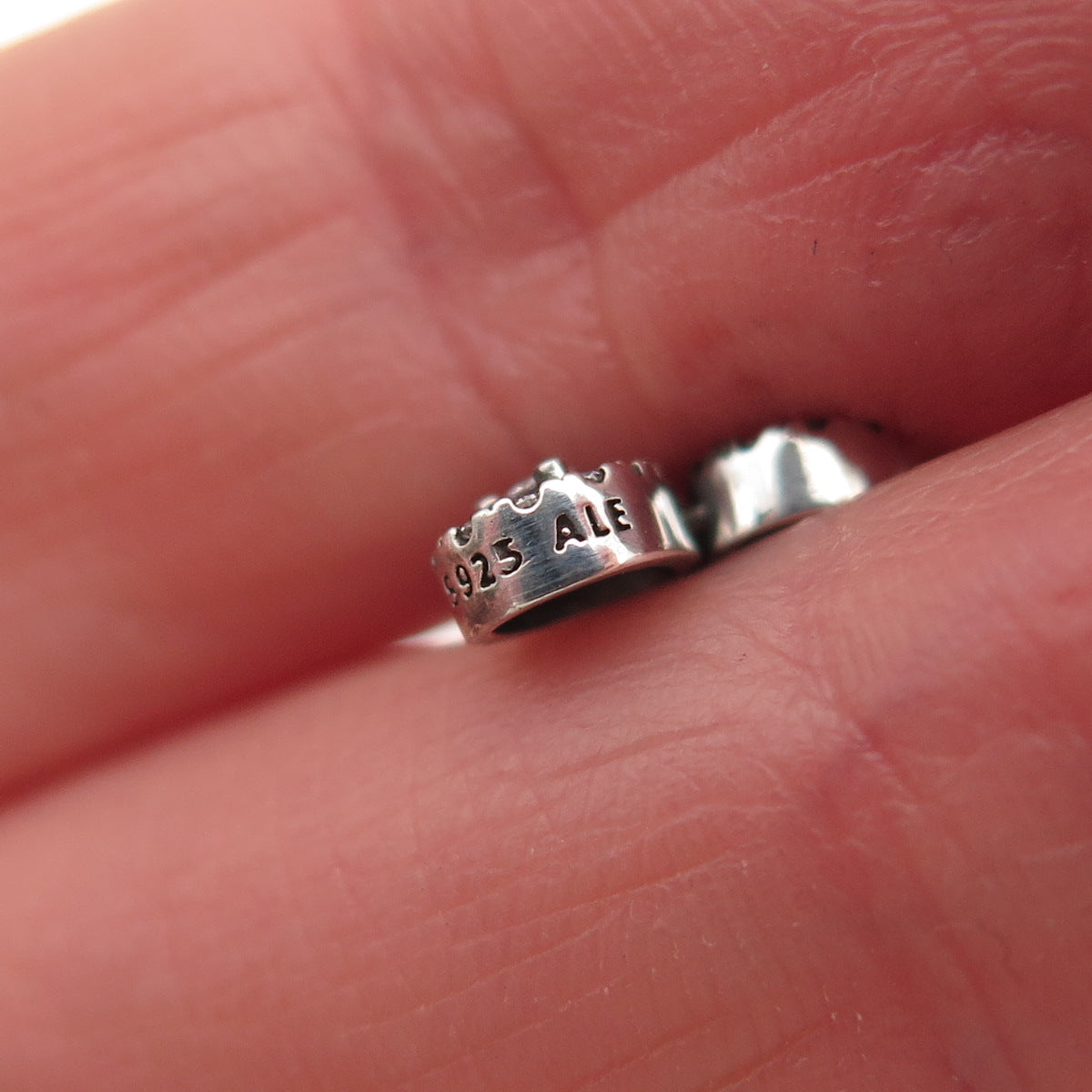 PANDORA 925 Sterling Silver Round-Cut C Z Cascading Glamour Slide Pendant