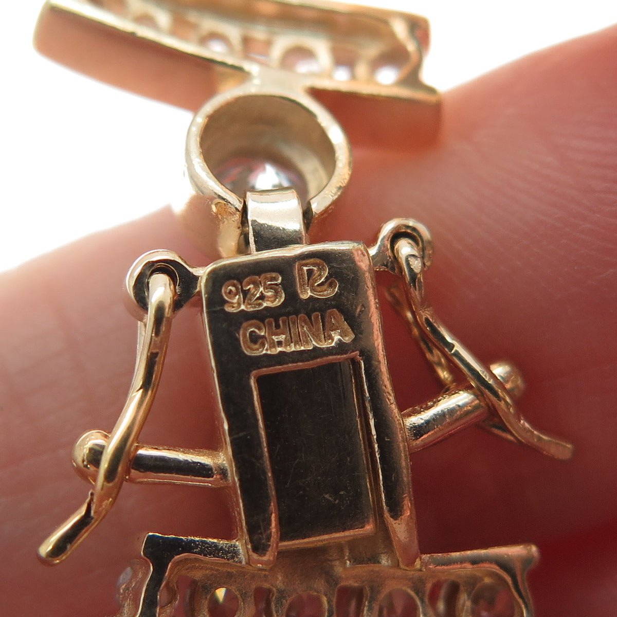 ROSS SIMONS 925 Sterling Silver 2-Tone Real Turquoise Onyx & C Z Bracelet 8"