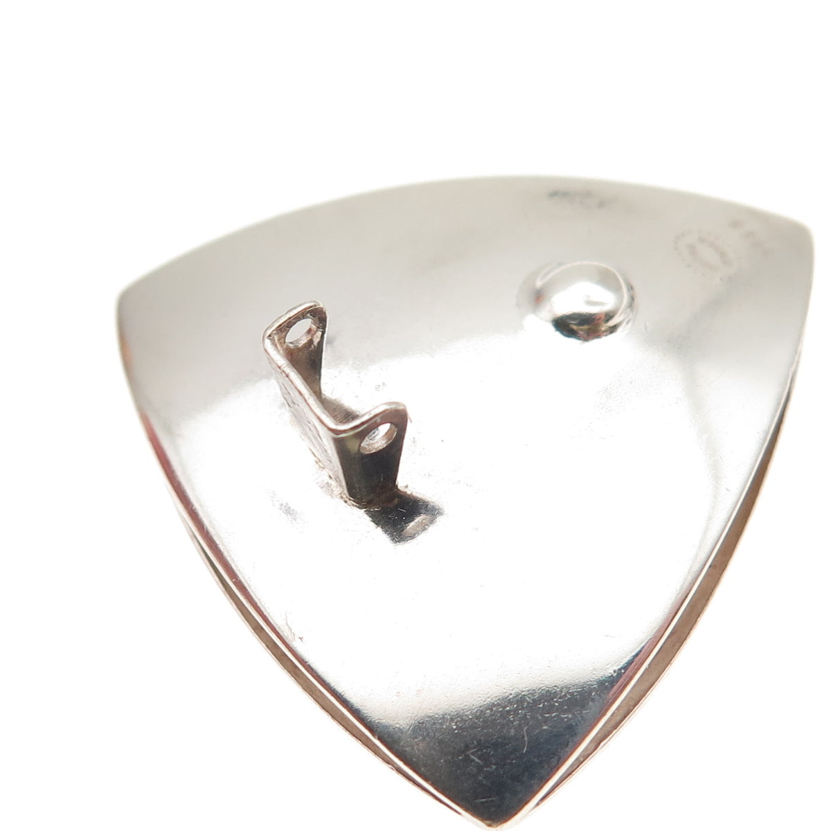 Georg Jensen 925S Sterling Vintage Denmark Clip On Earrings #203B (missing clip)