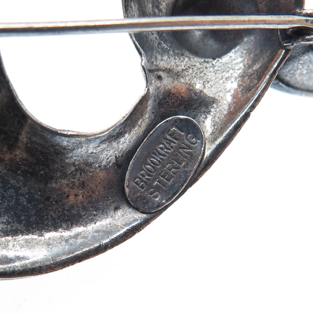 BROOKRAFT 925 Sterling Silver Vintage Duck Oxidized Pin Brooch
