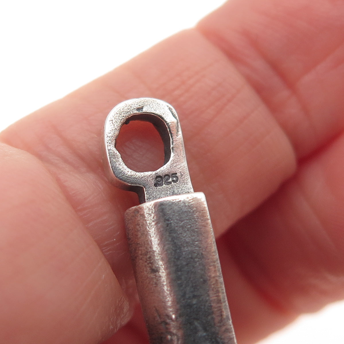 925 Sterling Silver Vintage Modernist Cross Oxidized Pendant